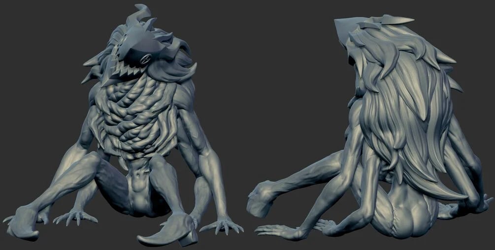Power style Hybrid Devil Girl resin kit – Unpainted 3D Printed Model kit