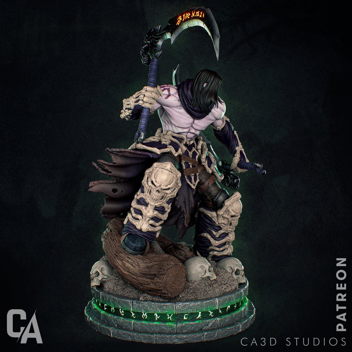 Darksiders Death style Apocalyptic Reaper resin kit – Unpainted 3D Printed Model kit