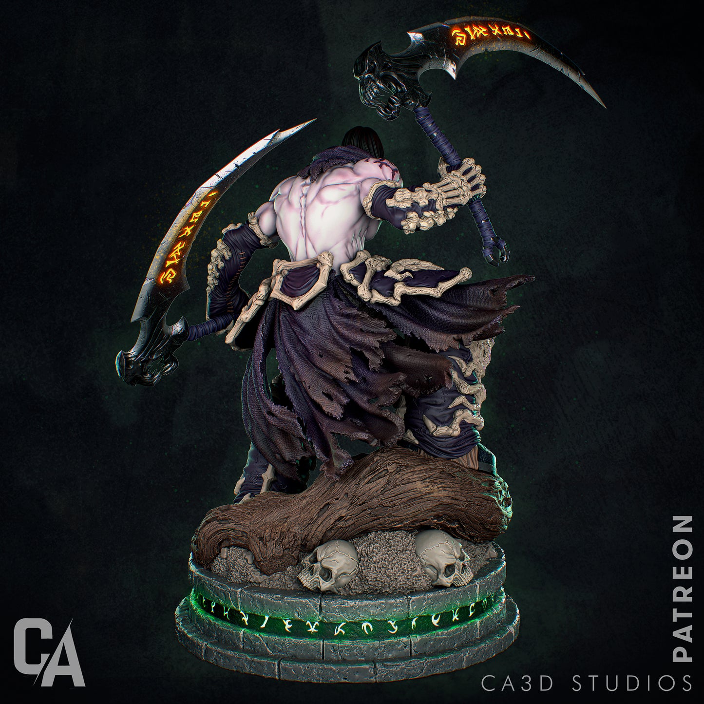 Darksiders Death style Apocalyptic Reaper resin kit – Unpainted 3D Printed Model kit