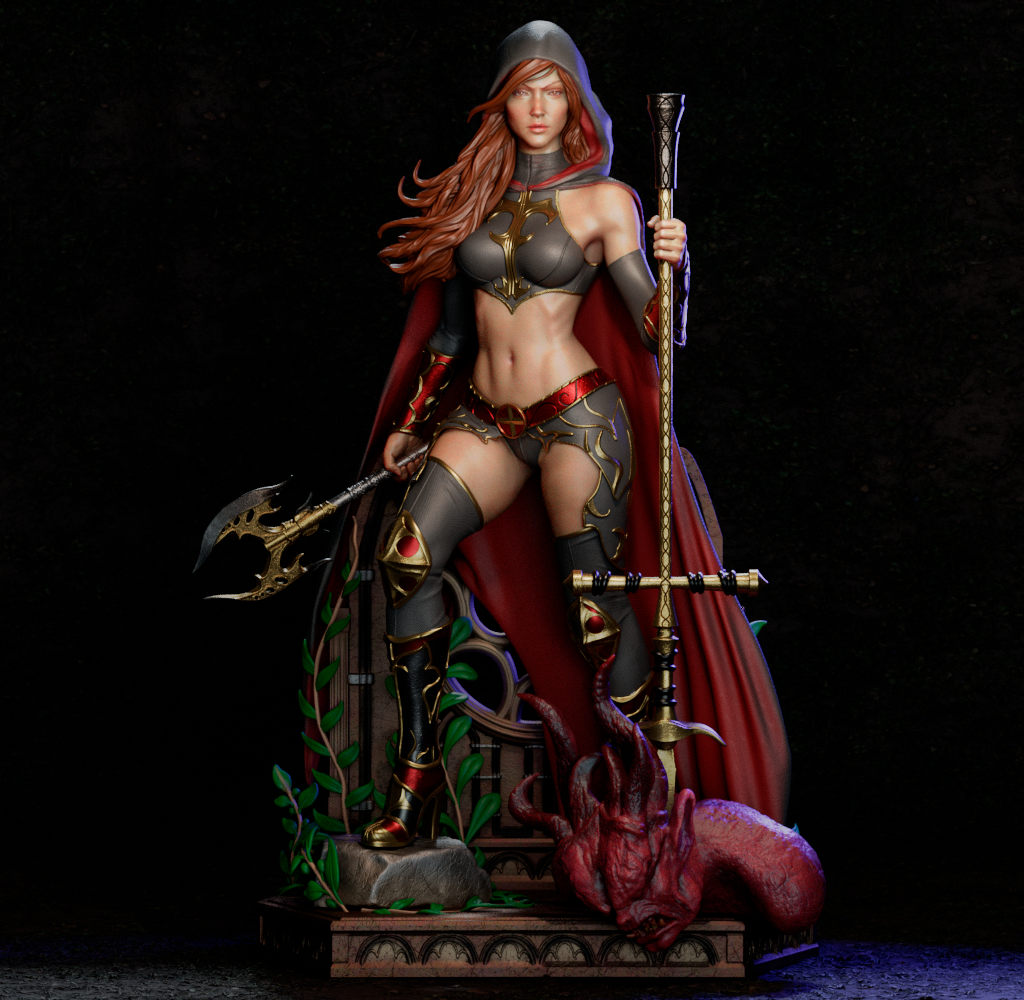 Magdalena Style Comic Heroine Unpainted Resin Garage Model Kit (1/6-1/12)