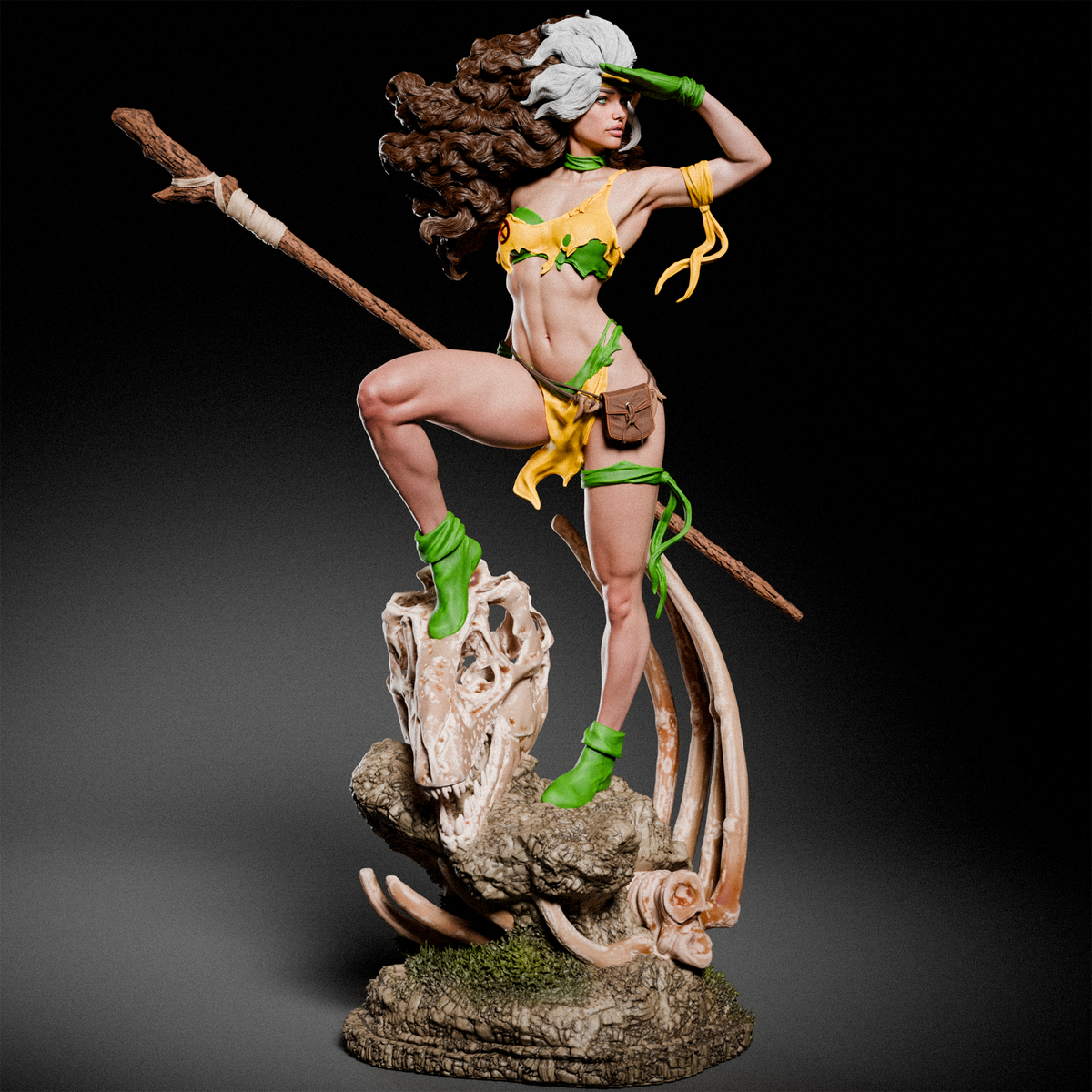 Savage Rogue Style X-Men Marvel Unpainted Resin Garage Model Kit (1/6-1/12)