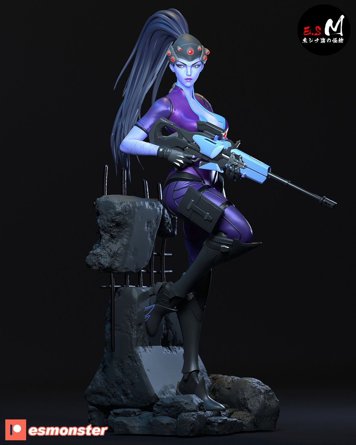 Widowmaker Sniper Style Overwatch Unpainted Resin Garage Model Kit (1/6-1/12)