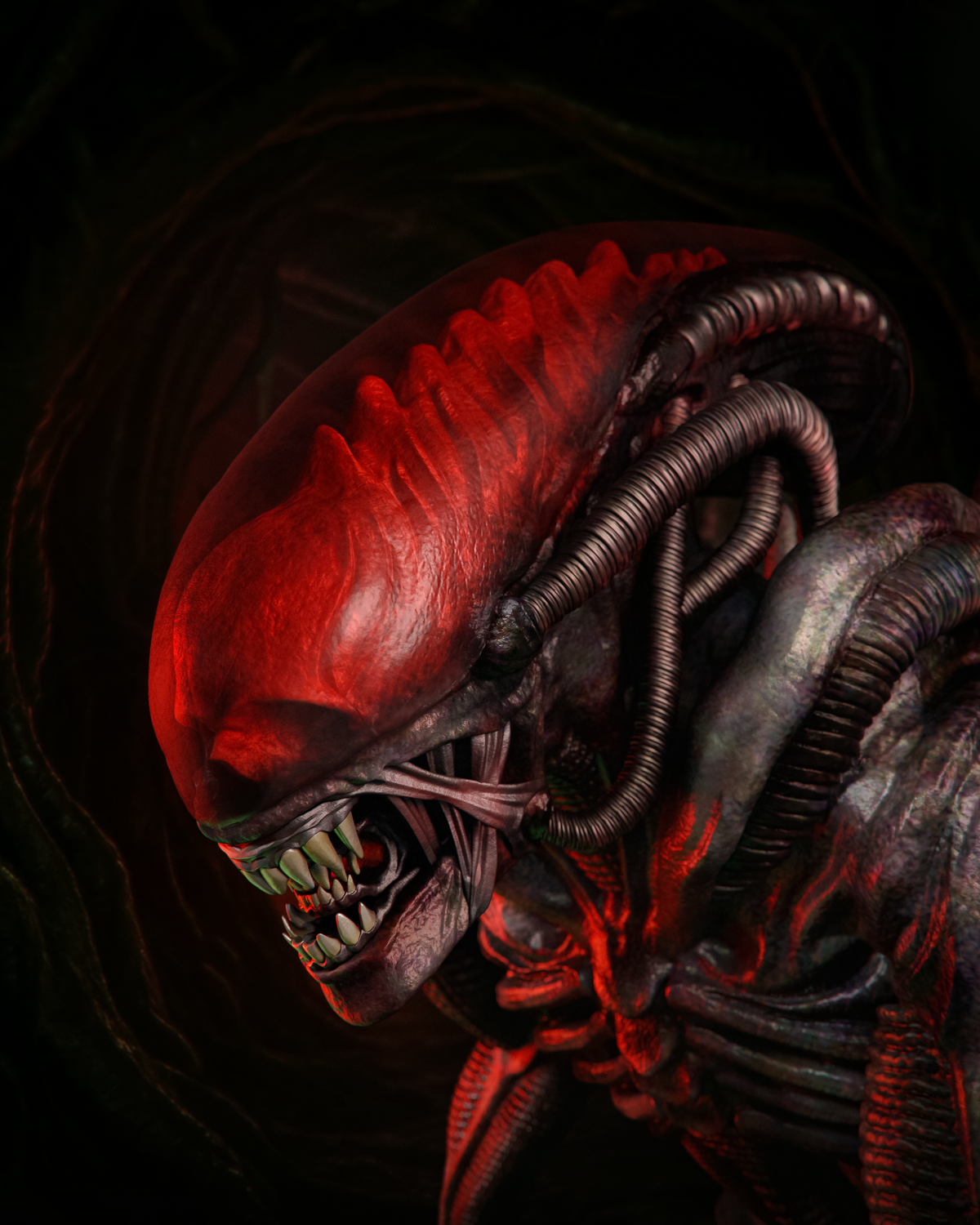 Mated Pair Xenomorph Style Alien Horror Sci-Fi Unpainted Resin Garage (1/6-1/12)