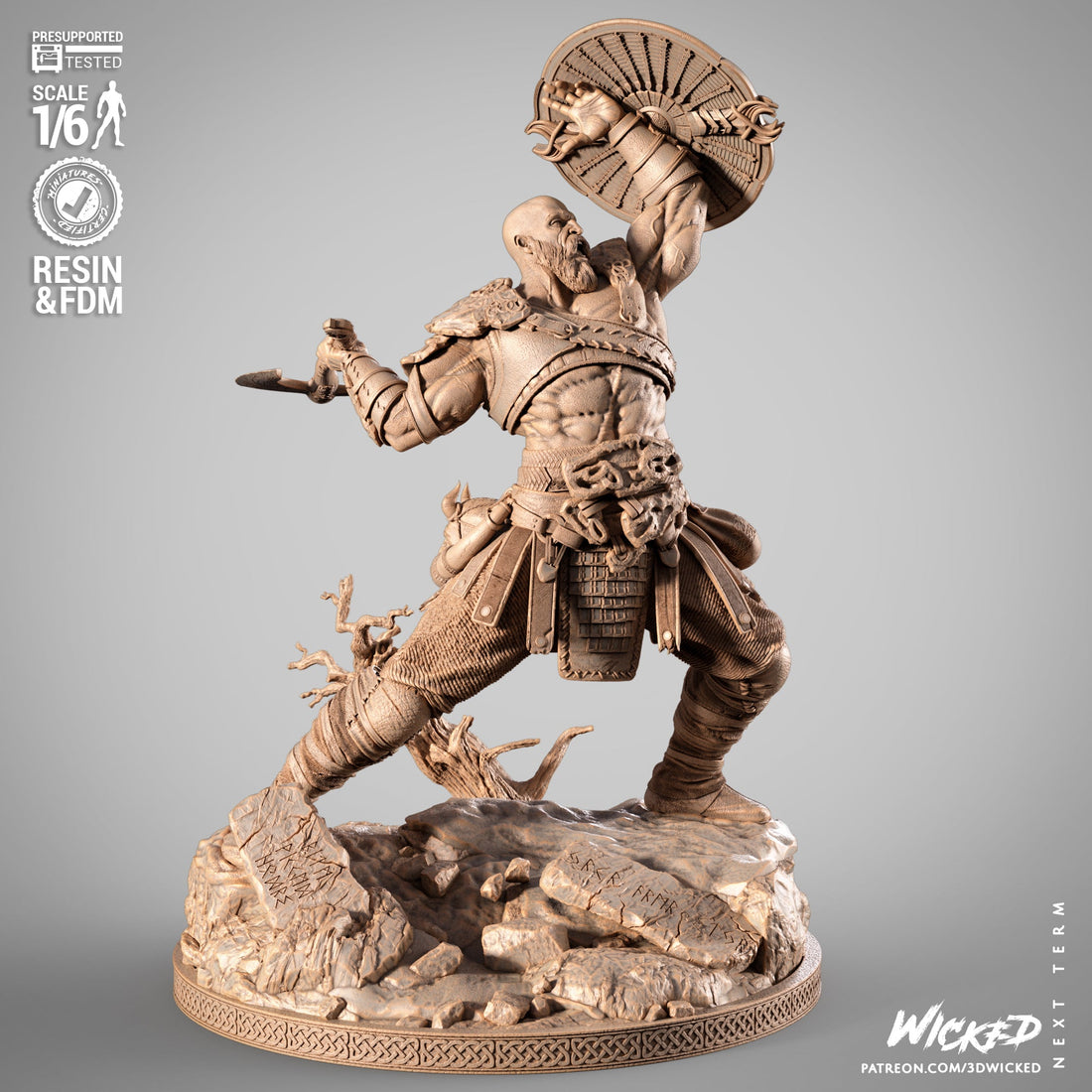 Kratos Resin Model Kit – God of War Collectible for Hobbyists