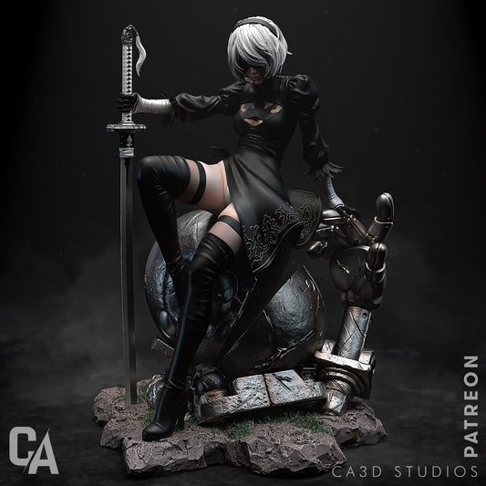 Build the Rebellion: Custom 2B Resin Model Kit for NieR:Automata Fans