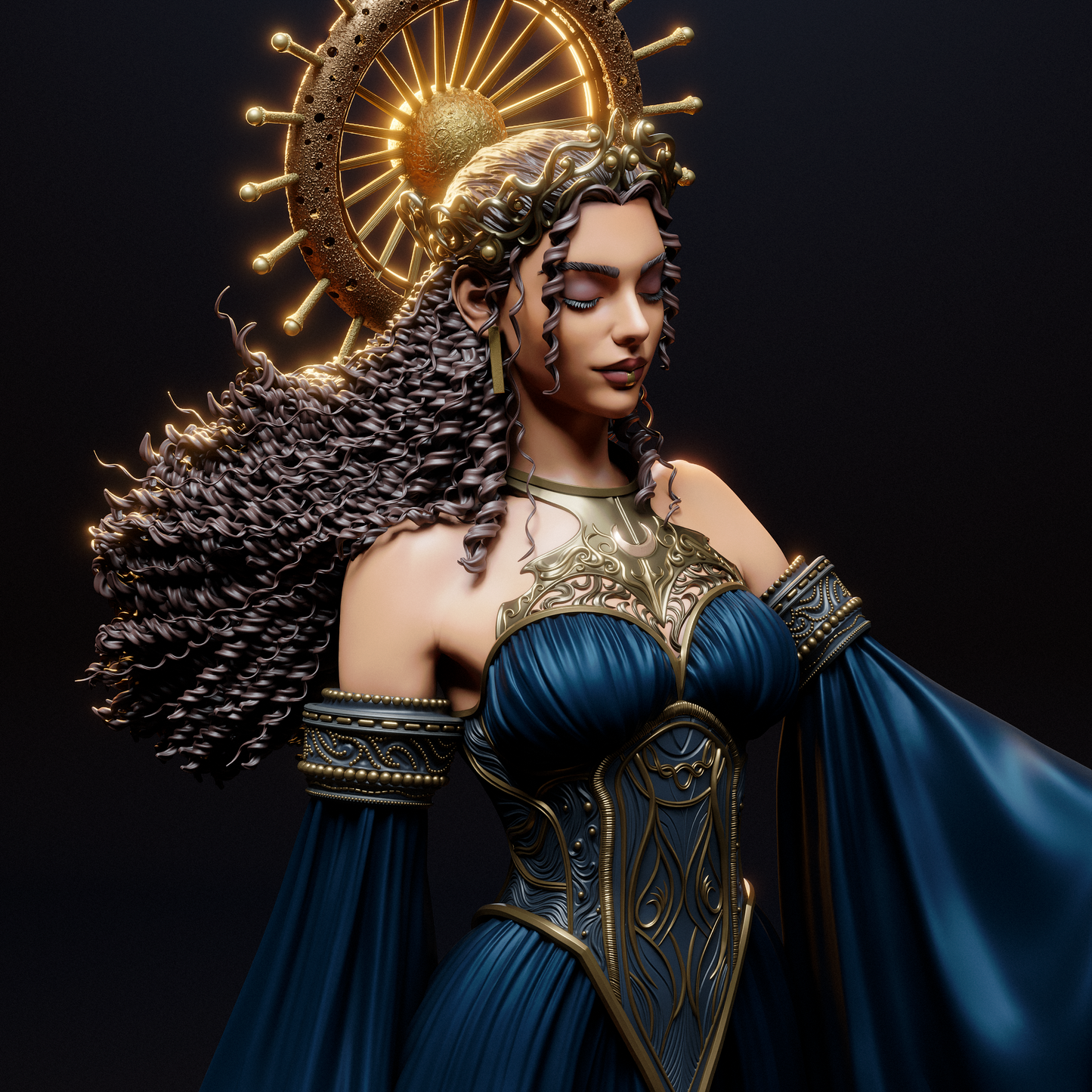 Night Goddess Nyx resin kit – Unpainted 3D Printed Model kit