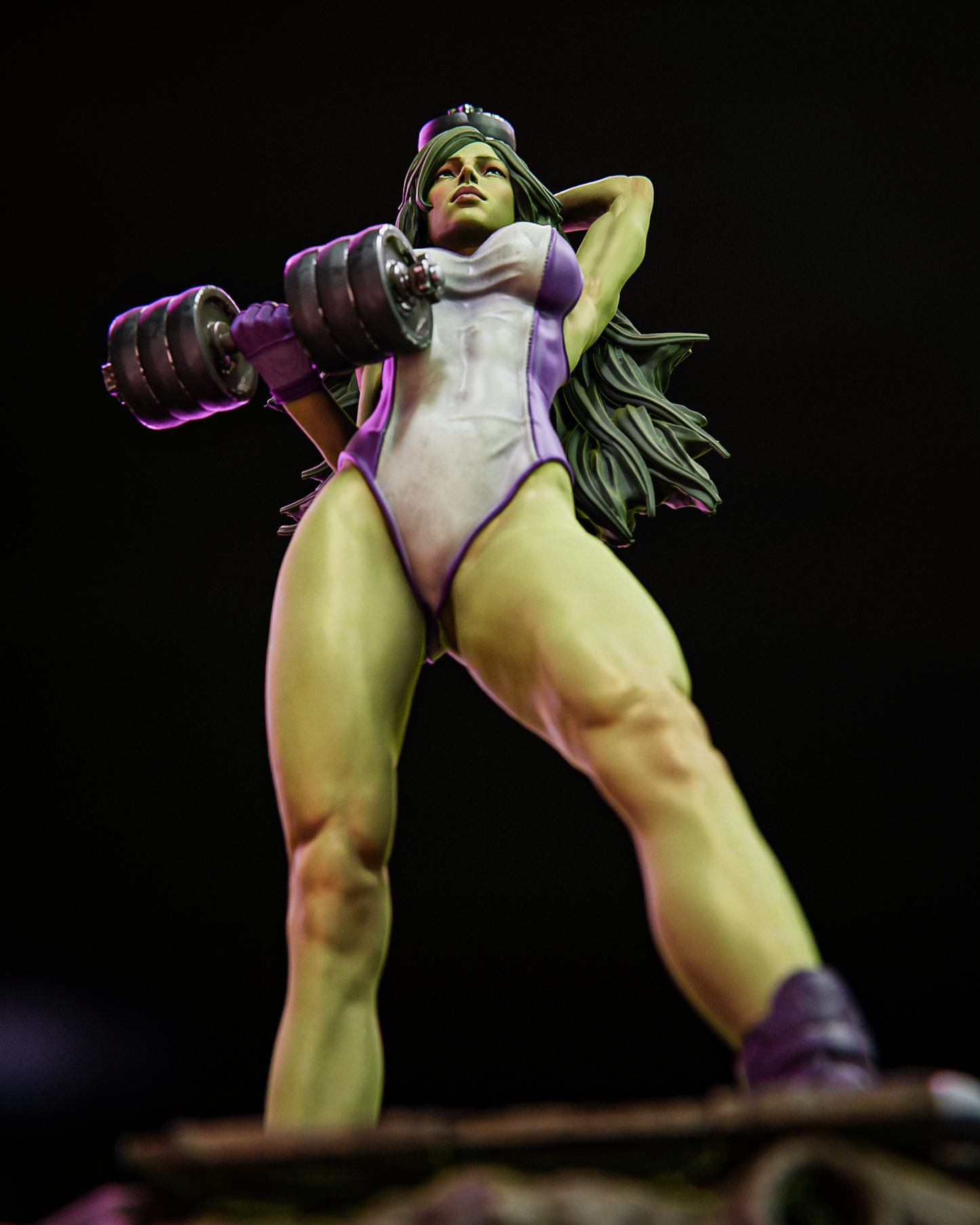 She-Hulk Style Powerlifting Heroine Resin Kit – Unpainted 3D Printed Model Kit