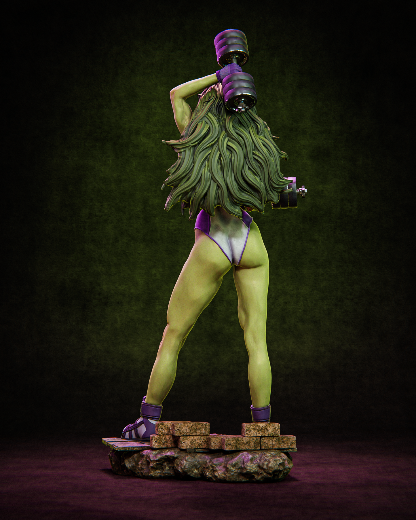 She-Hulk Style Powerlifting Heroine Resin Kit – Unpainted 3D Printed Model Kit