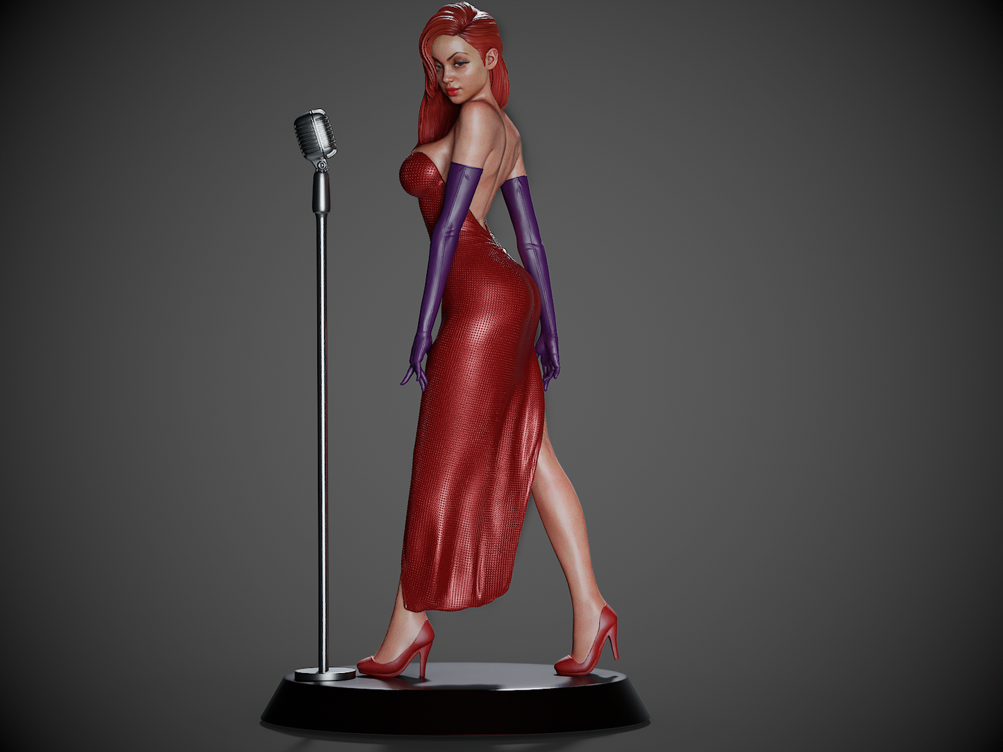 Jessica Rabbit style Sultry Songstress resin kit – Unpainted 3D Printed Model kit