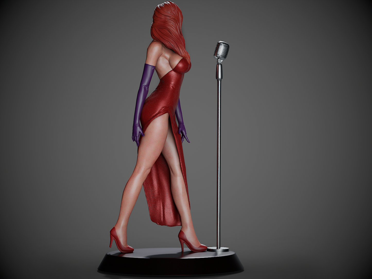 Jessica Rabbit style Sultry Songstress resin kit – Unpainted 3D Printed Model kit