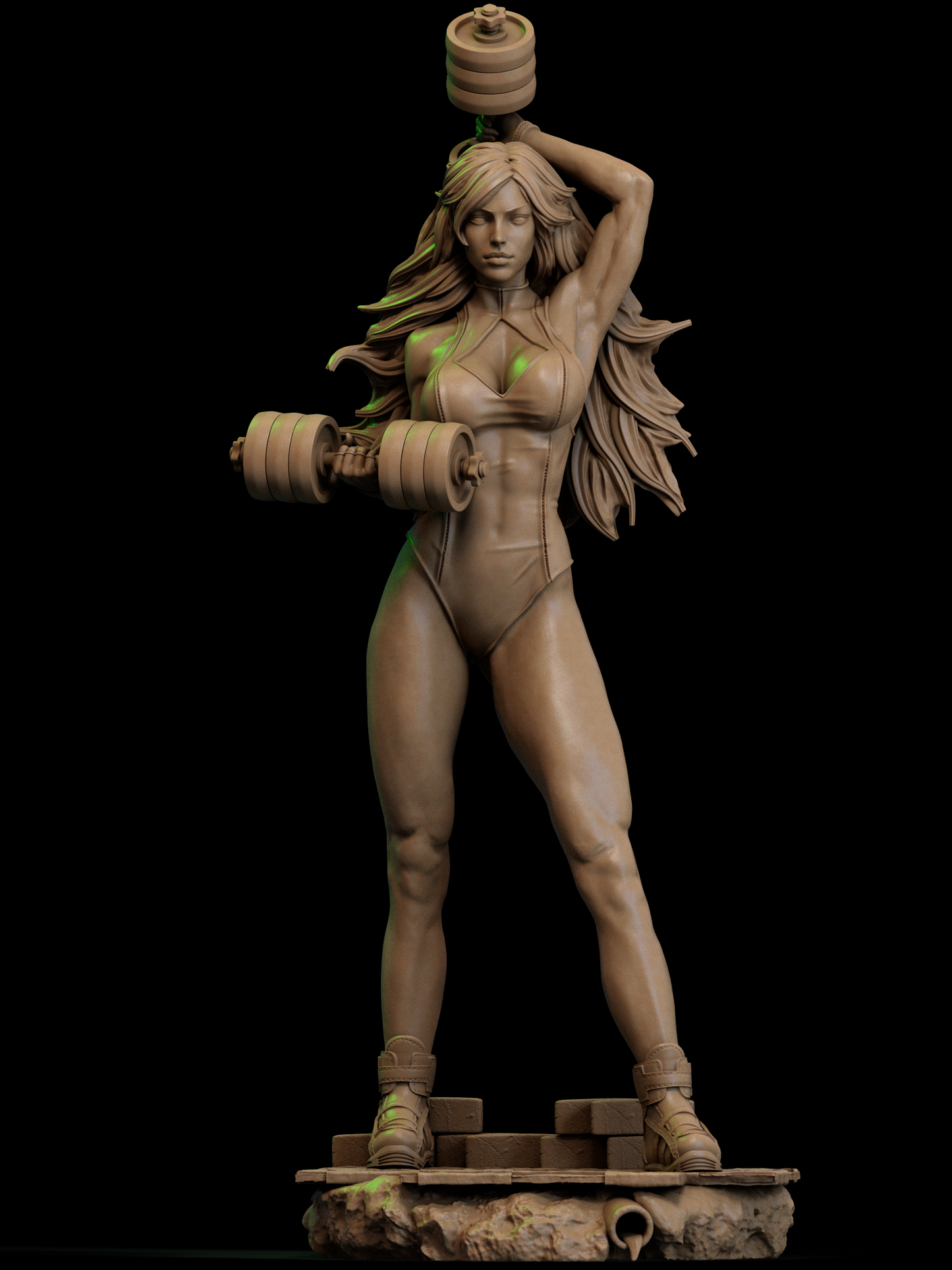 She-Hulk Style Powerlifting Heroine Resin Kit – Unpainted 3D Printed Model Kit