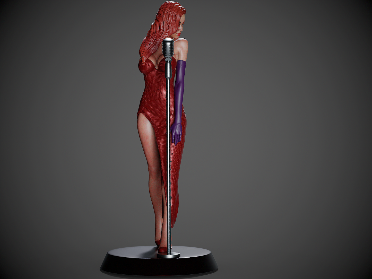 Jessica Rabbit style Sultry Songstress resin kit – Unpainted 3D Printed Model kit