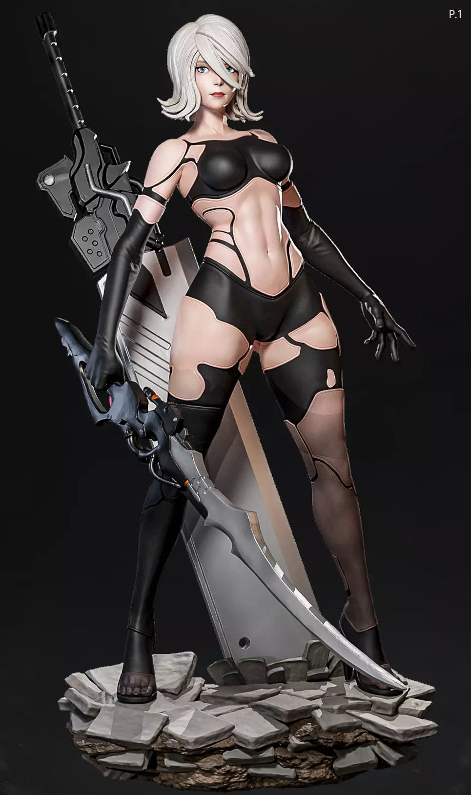 Alluring A2 Style NieR Automata Unpainted Resin Garage Model Kit (1/6-1/12)