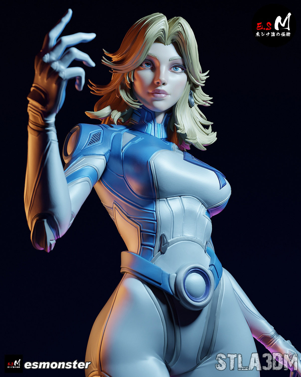 Invisible Woman Style Fantastic Four Unpainted Resin Garage Kit (1/6-1/12)