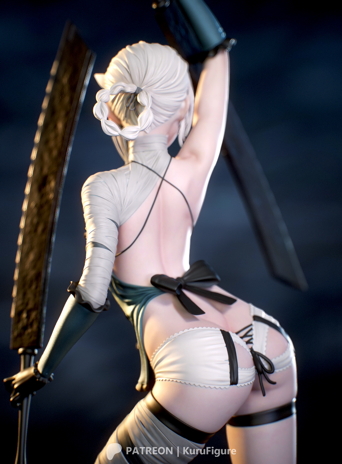 Kaine Style NieR Replicant Unpainted Resin Garage Kit (1/6-1/12)