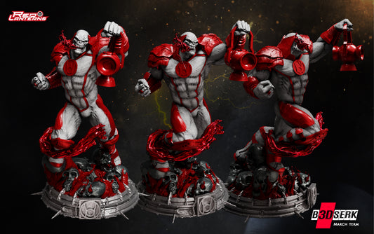 Atrocitus Red Lantern resin figure front view – unpainted DC model kit