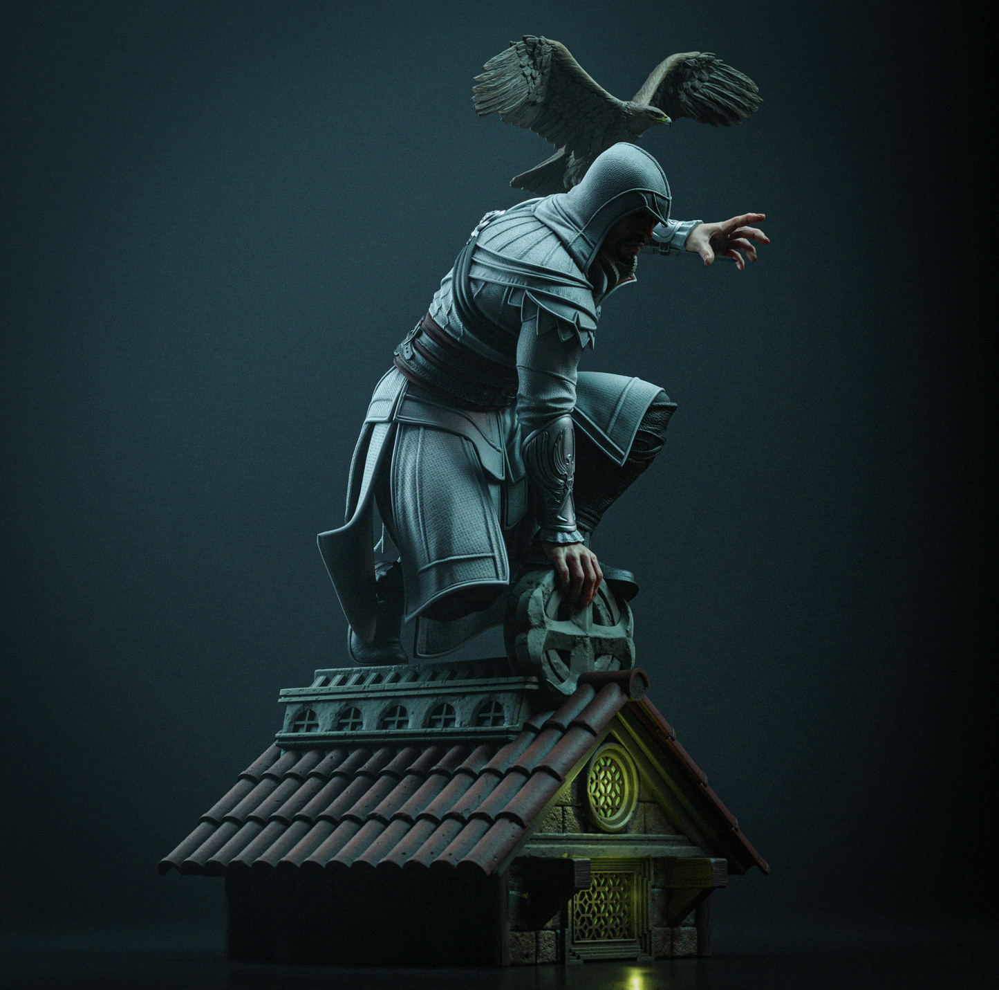 Ezio Auditore style Hidden Blade Assassin resin kit – Unpainted 3D Printed Model kit