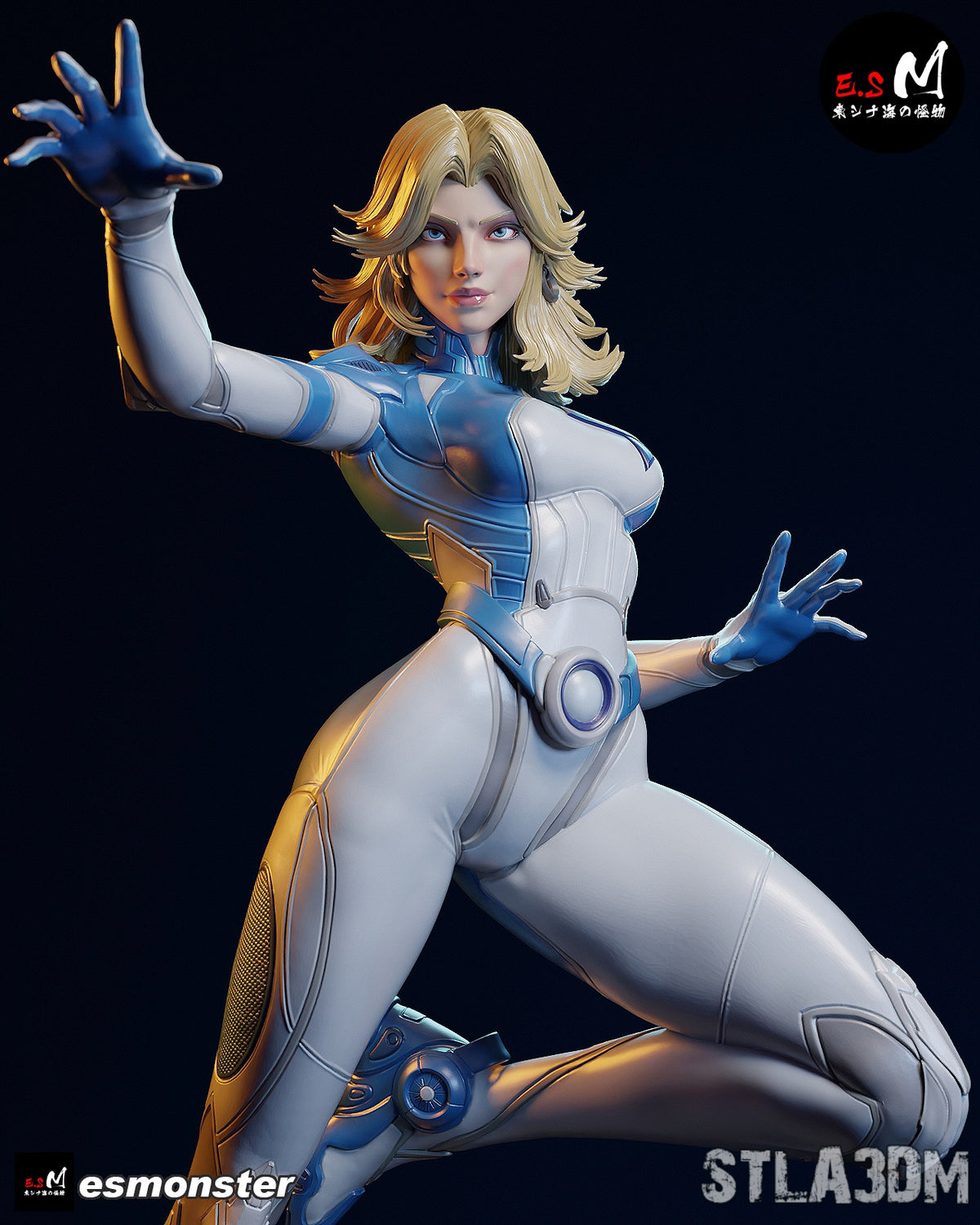 Invisible Woman Style Fantastic Four Unpainted Resin Garage Kit (1/6-1/12)