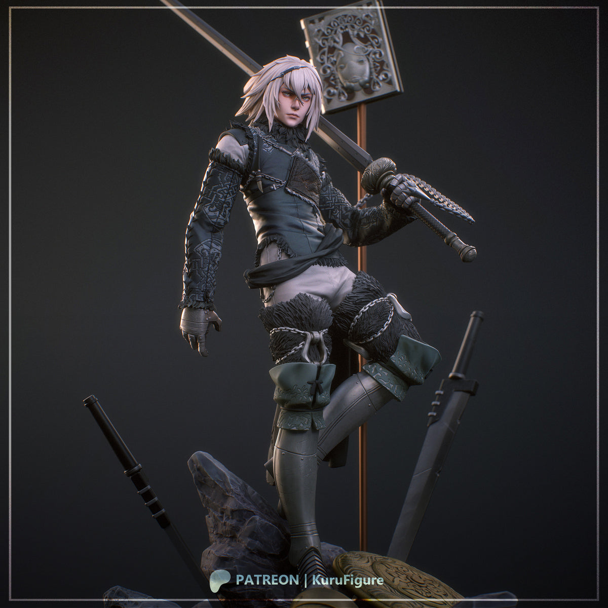 Brother Nier Style NieR Replicant Unpainted Resin Kit (1/6-1/12)