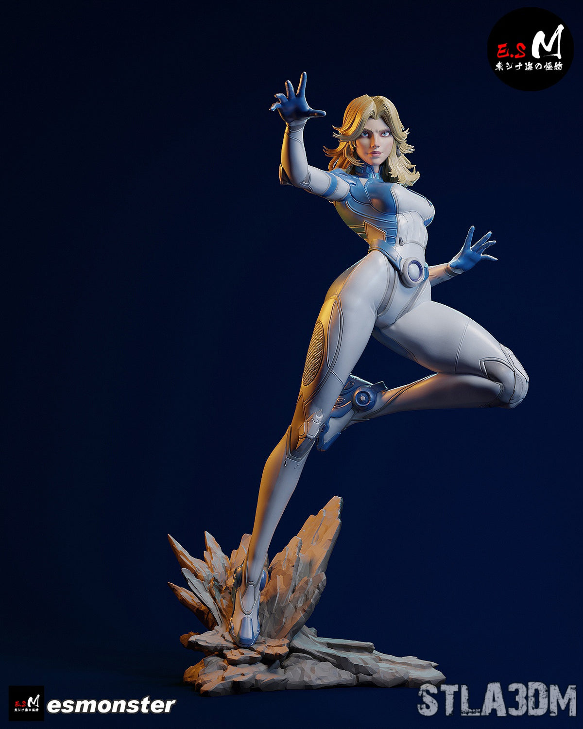 Invisible Woman Style Fantastic Four Unpainted Resin Garage Kit (1/6-1/12)
