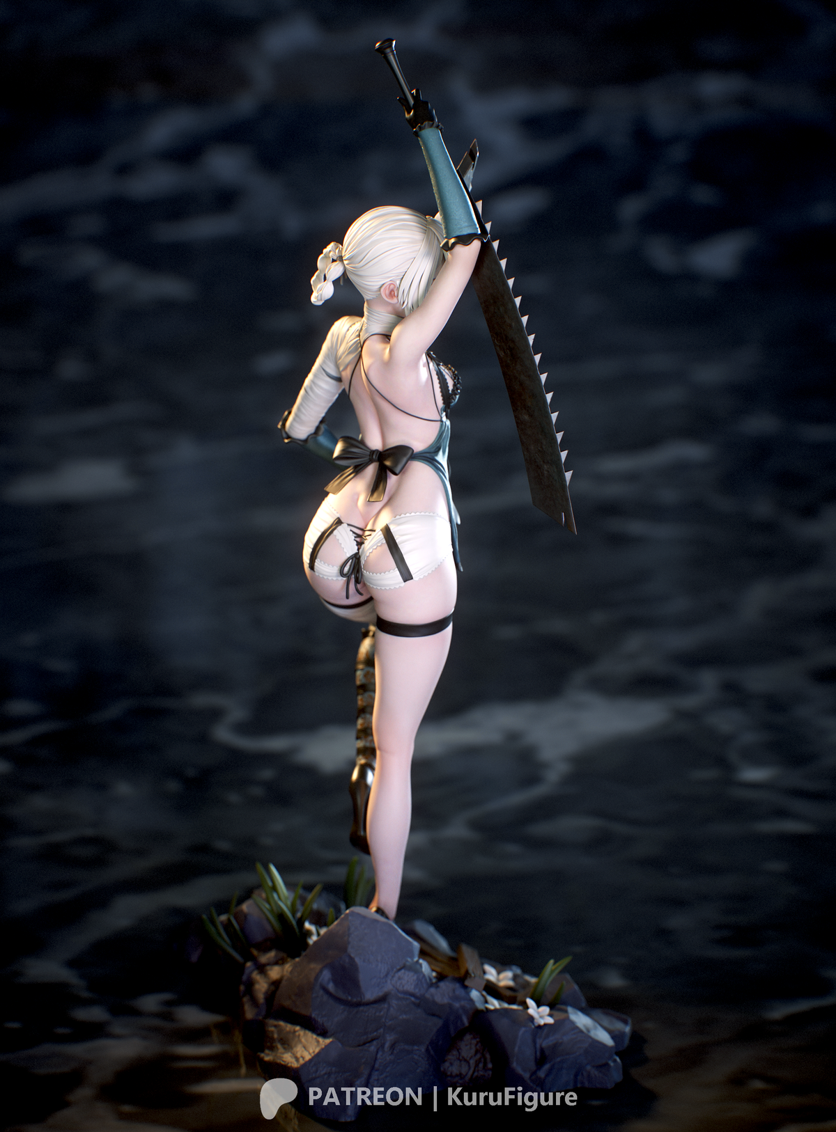 Kaine Style NieR Replicant Unpainted Resin Garage Kit (1/6-1/12)