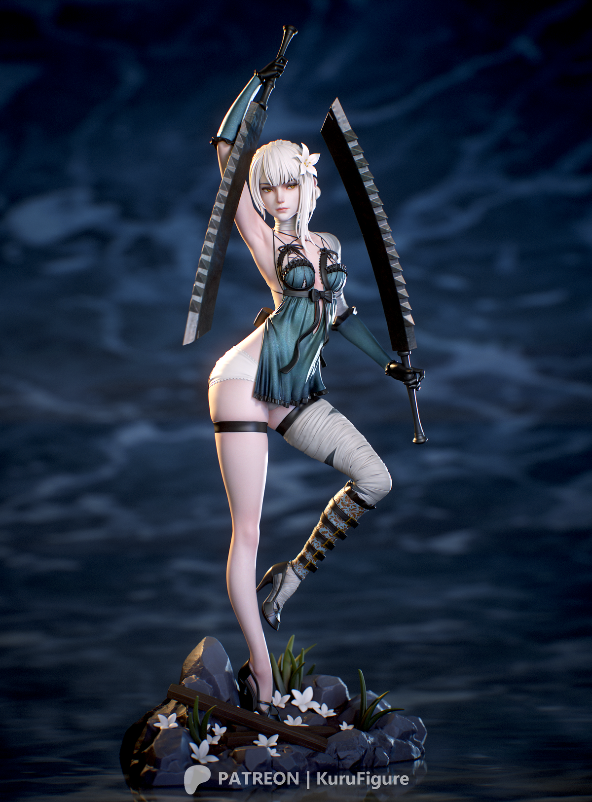 Kaine Style NieR Replicant Unpainted Resin Garage Kit (1/6-1/12)