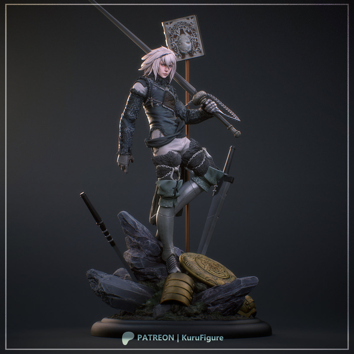 Brother Nier Style NieR Replicant Unpainted Resin Kit (1/6-1/12)