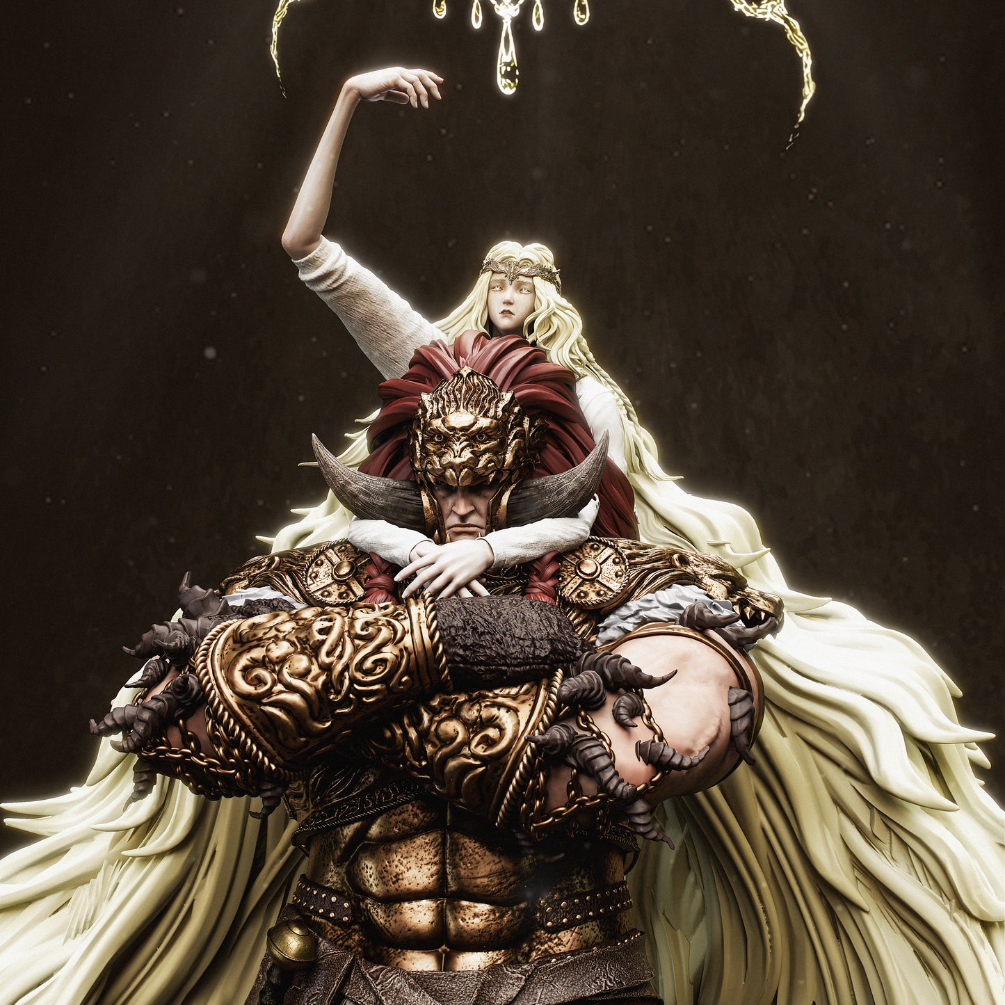 Radahn & Miquella Style Elden Ring Unpainted Resin Garage Kit (1/6-1/12)