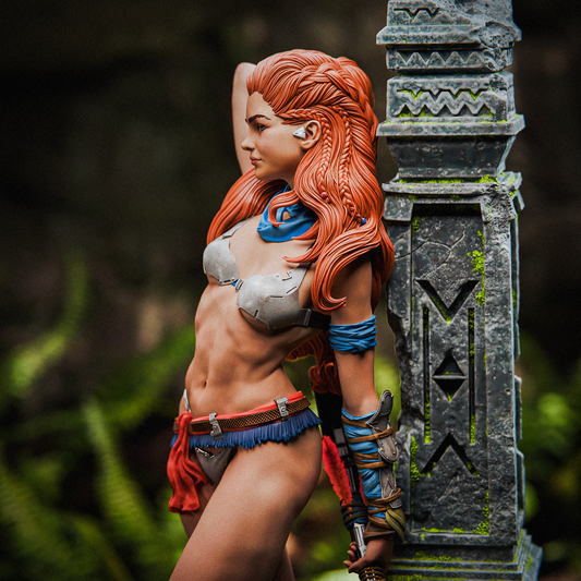 Alloy style Post-Tech Huntress Girl resin kit – Unpainted 3D Printed Model kit
