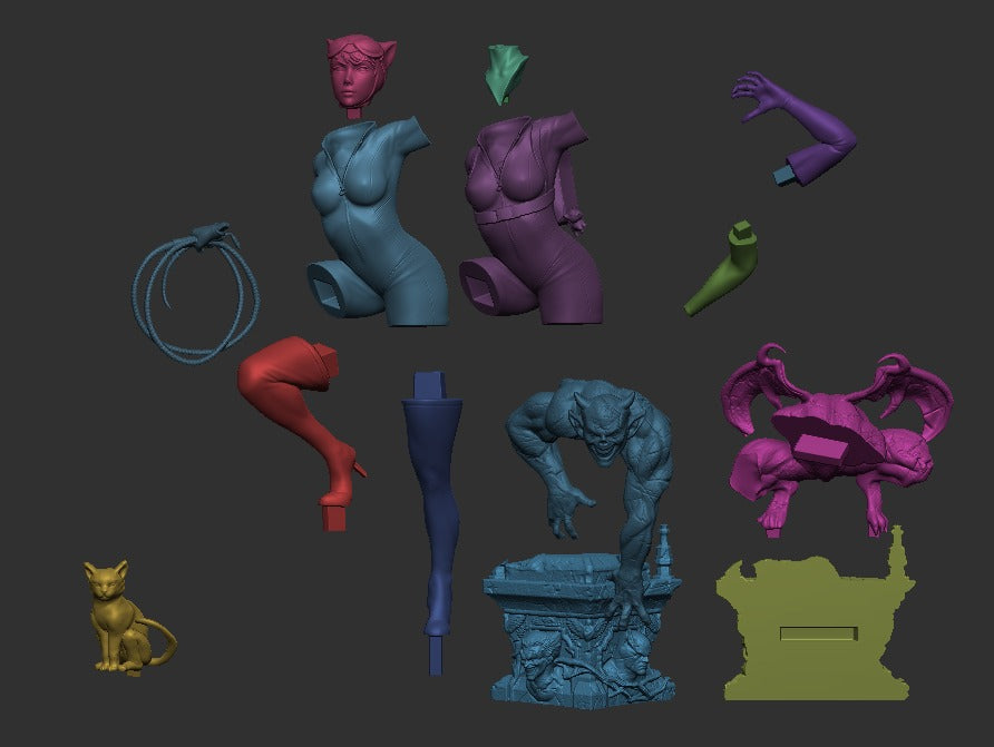 Catwoman Style Thief Resin Kit – Unpainted 3D Printed Model Kit