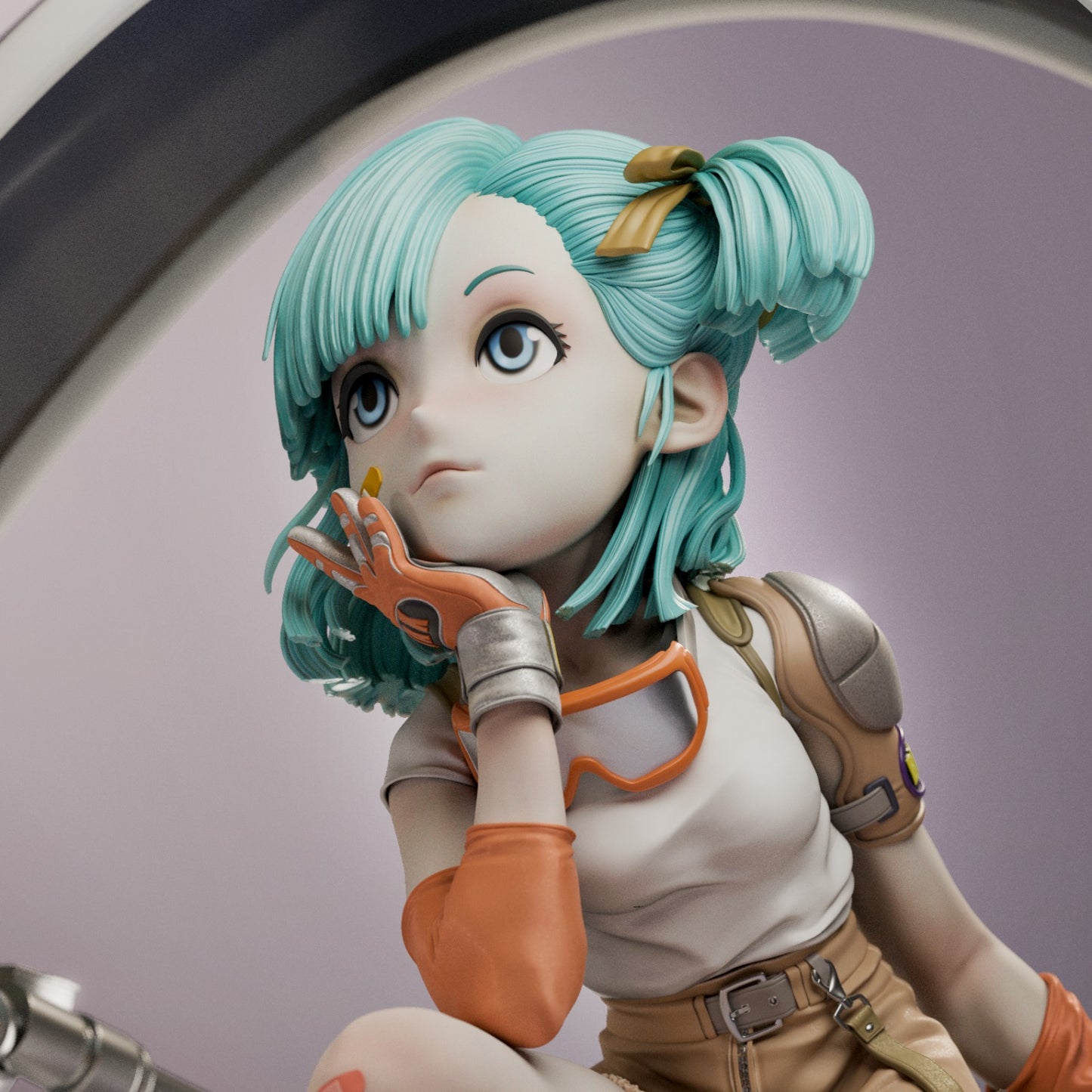 Bulma Style Dragon Ball Anime Unpainted Resin Garage Kit (1/6-1/12)