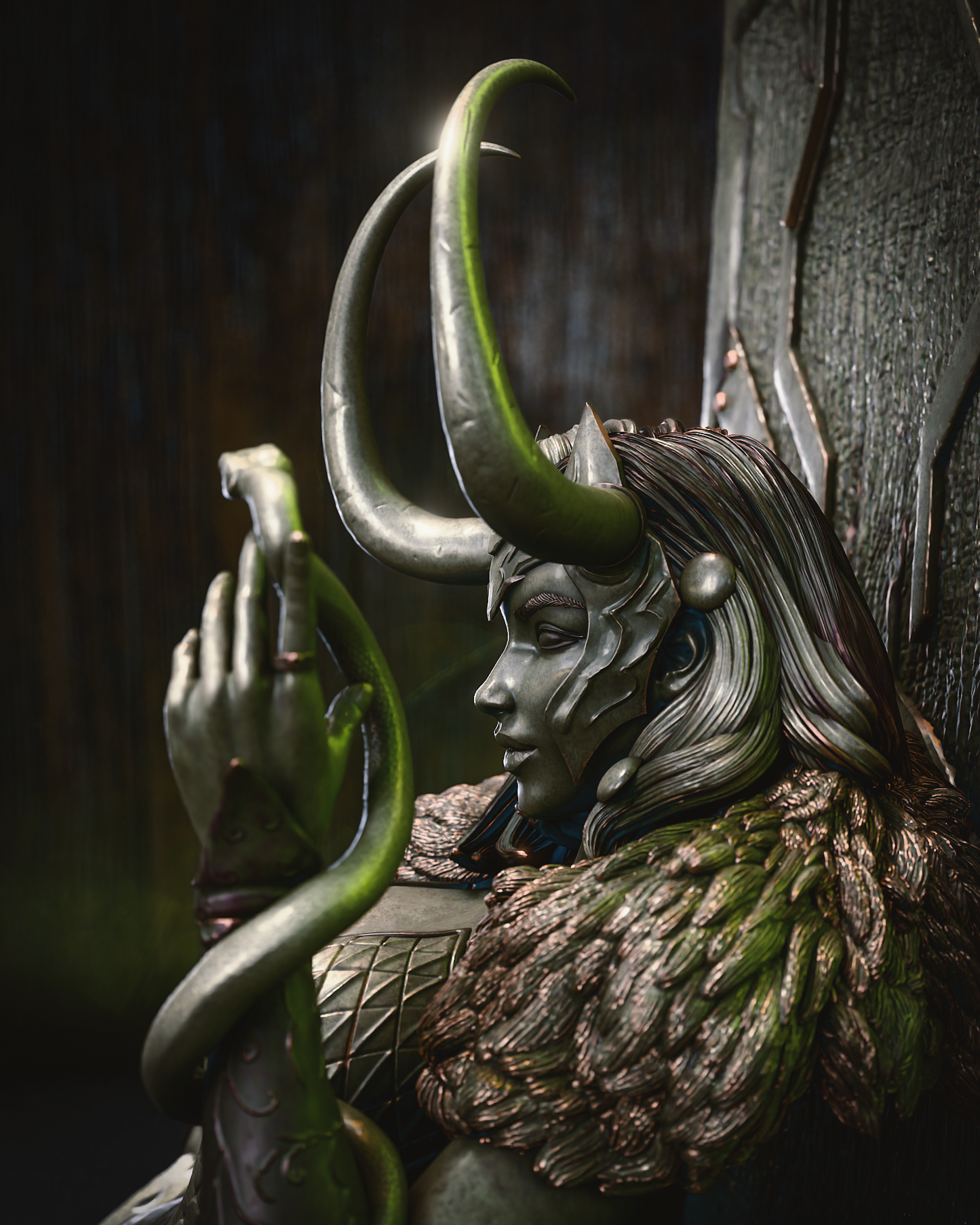 Lady Loki style Sexy Deceiver Queen resin kit – Unpainted 3D Printed Model kit