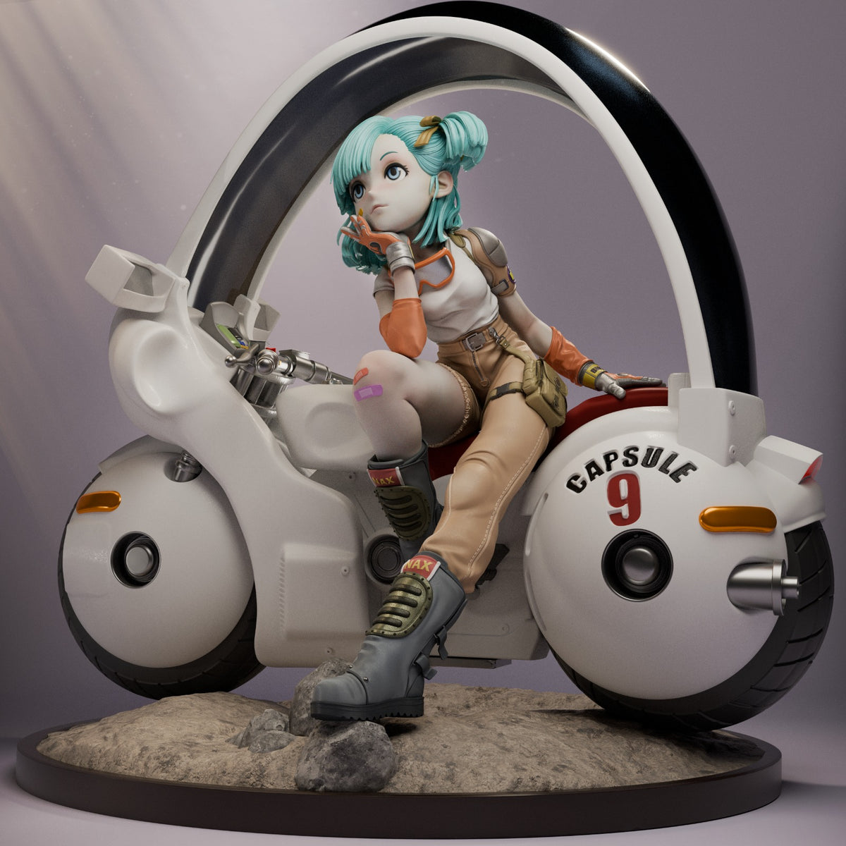 Bulma Style Dragon Ball Anime Unpainted Resin Garage Kit (1/6-1/12)