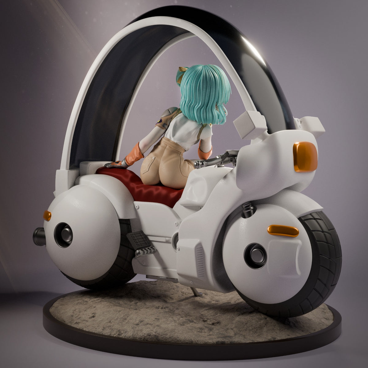 Bulma Style Dragon Ball Anime Unpainted Resin Garage Kit (1/6-1/12)