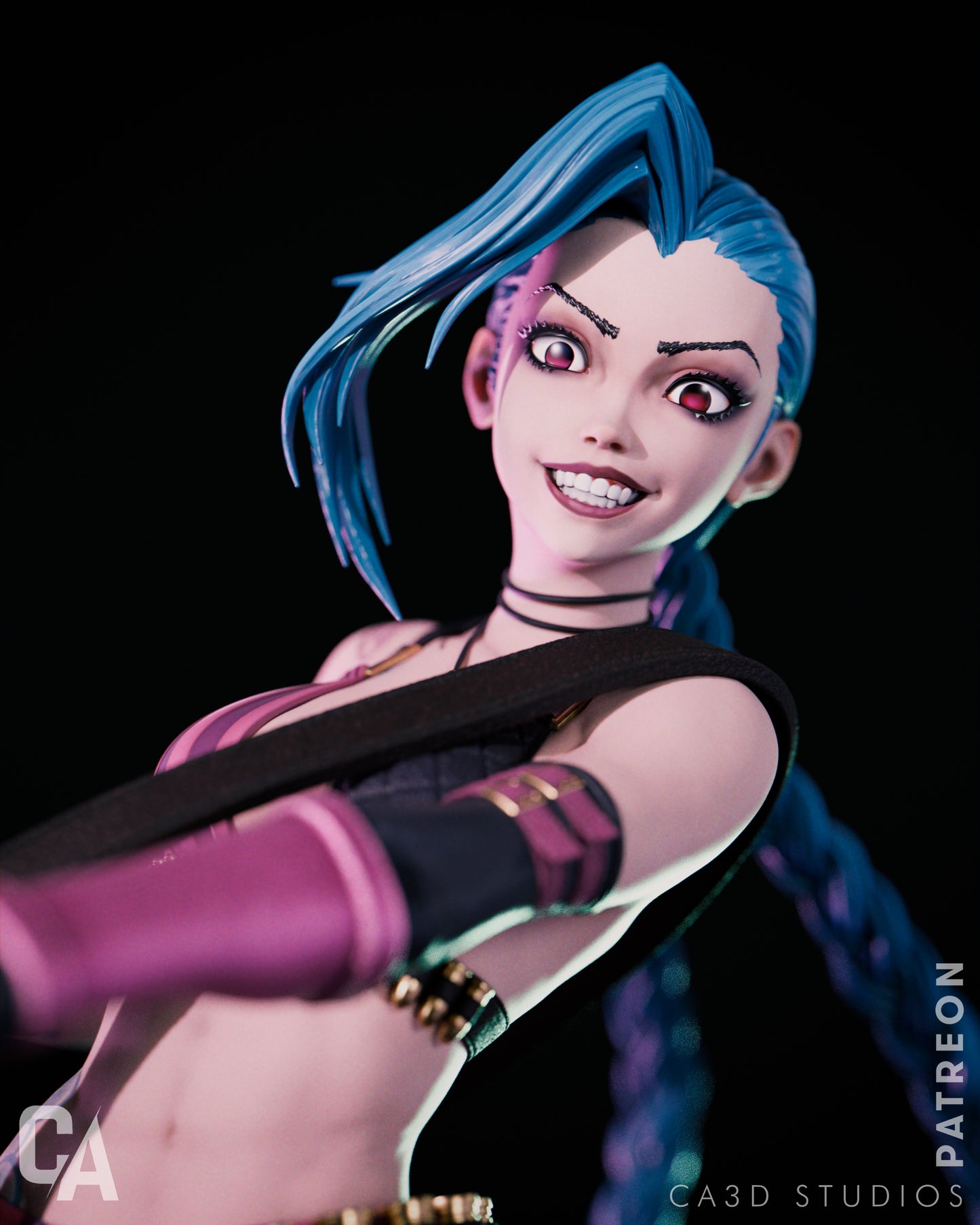 Jinx style Mad Gunner Girl resin kit – Unpainted 3D Printed Model kit