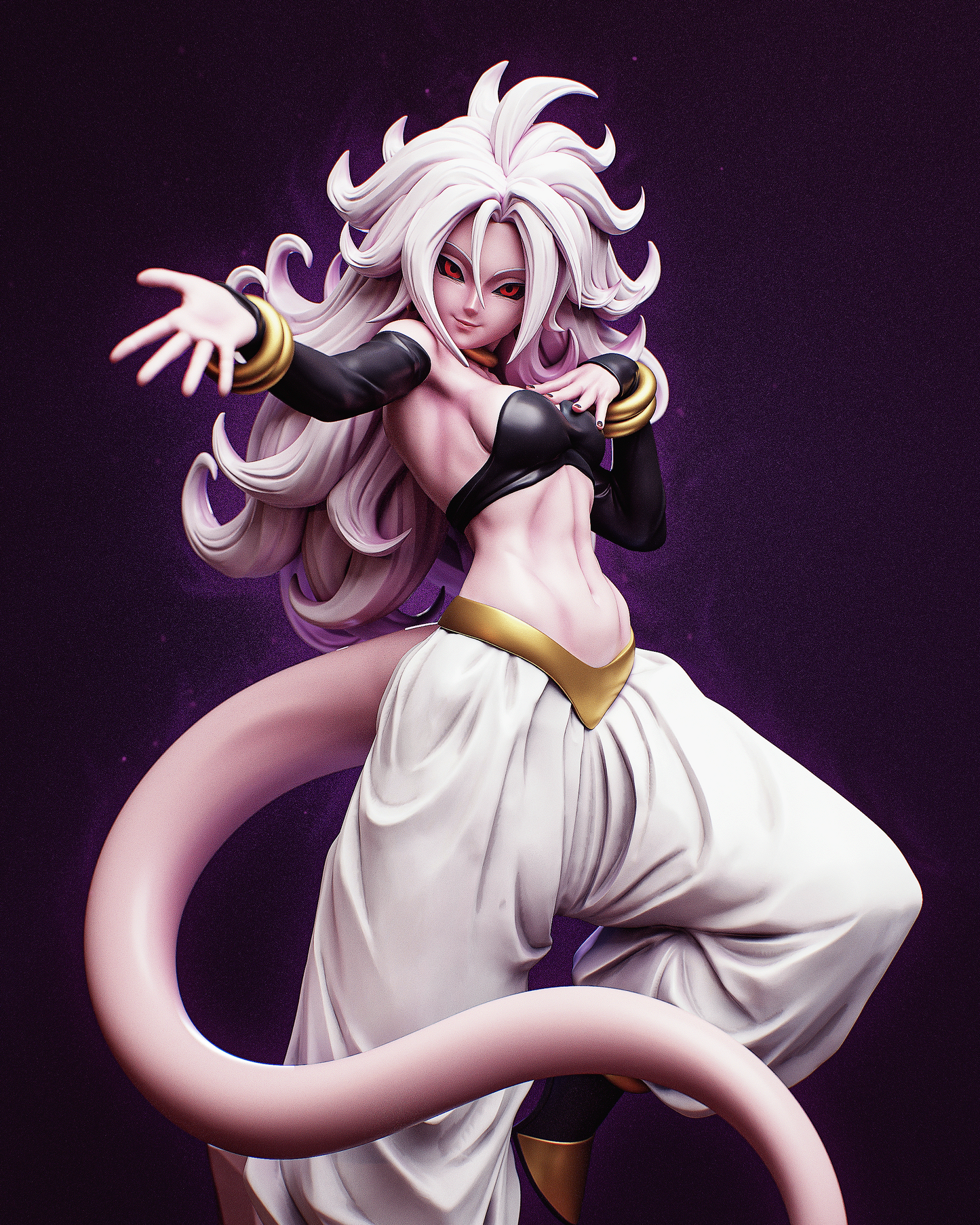 Android 21 Style Dragon Ball Anime Unpainted Resin Garage Kit (1/6-1/12)