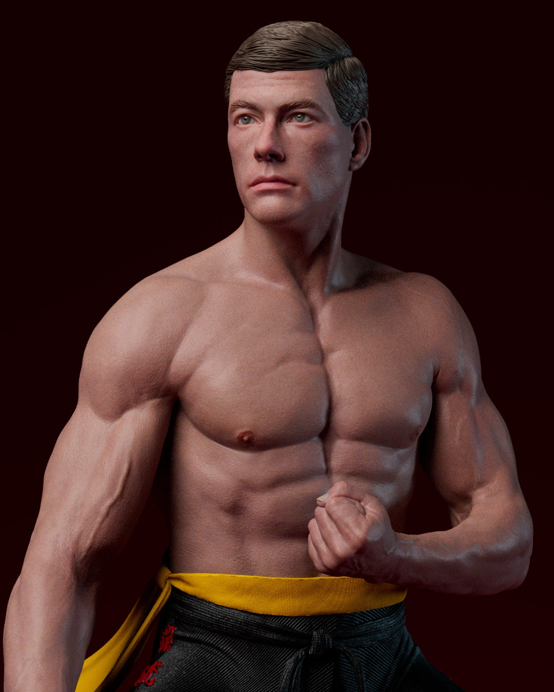 Frank Dux style Martial Arts Champion resin kit – Unpainted 3D Printed Model kit