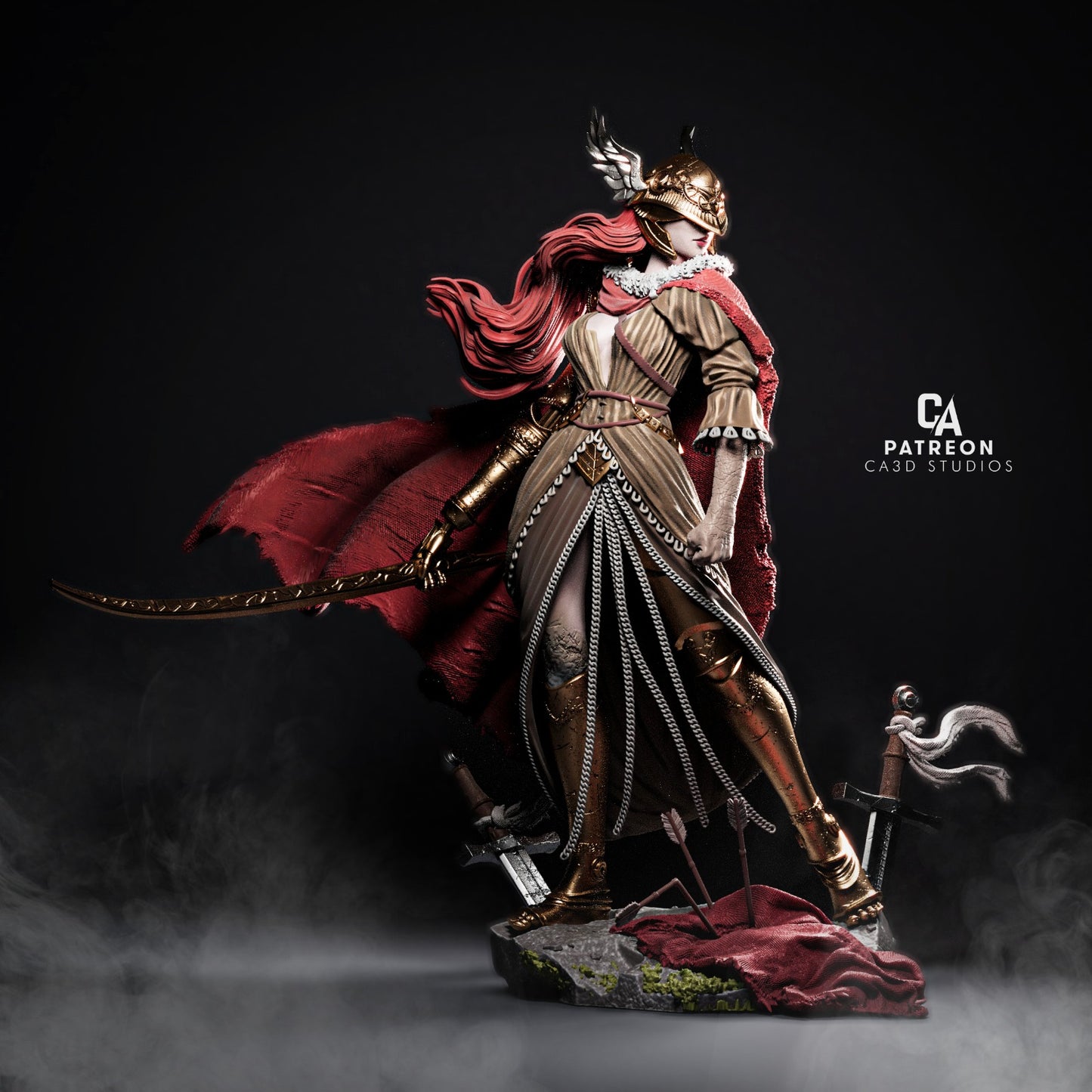 Downfall Malenia Style Elden Ring Unpainted Resin Garage Kit (1/6-1/12)