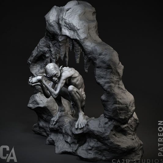 Gollum style Twisted Ringbearer resin kit – Unpainted 3D Printed Model kit