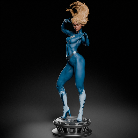 Invisible Woman style Forcefield Heroine resin kit – Unpainted 3D Printed Model kit