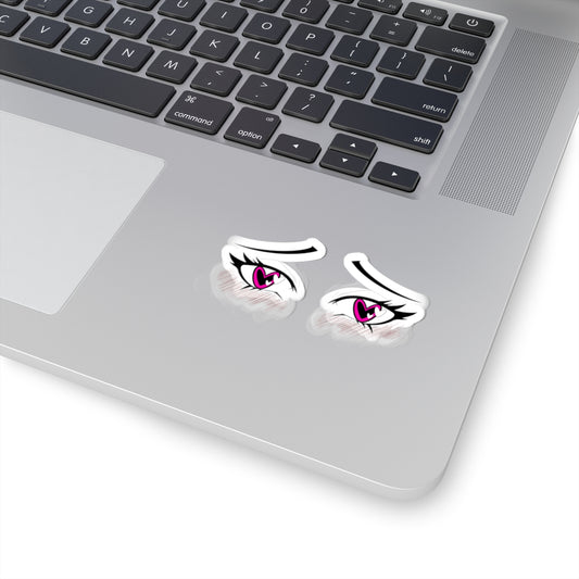 Ahegao Heart Eyes Sticker – Heart Pupils Anime Eyes Art – Cute Otaku Vinyl Decal