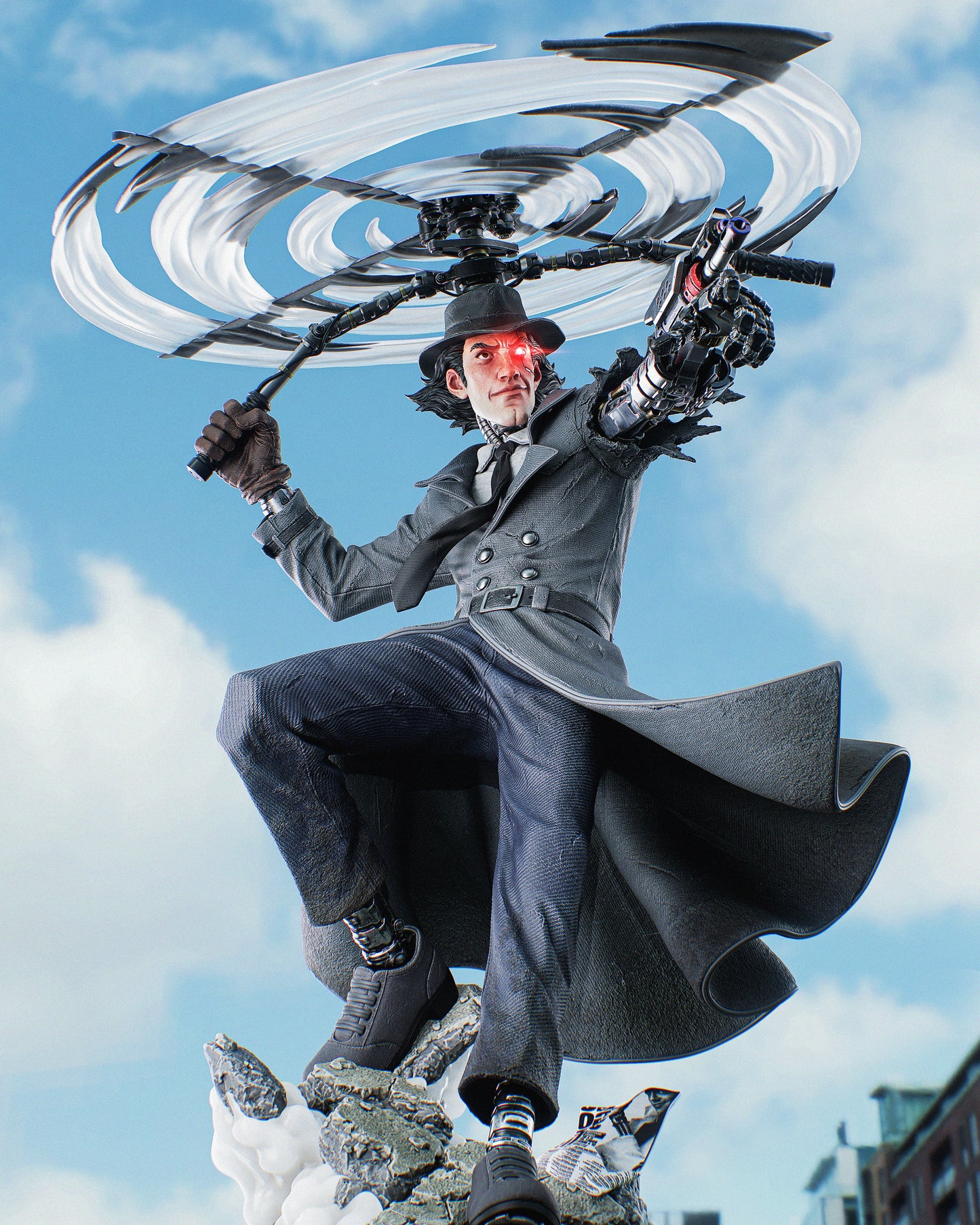Inspector Gadget style Mechanical Detective resin kit – Unpainted 3D Printed Model kit