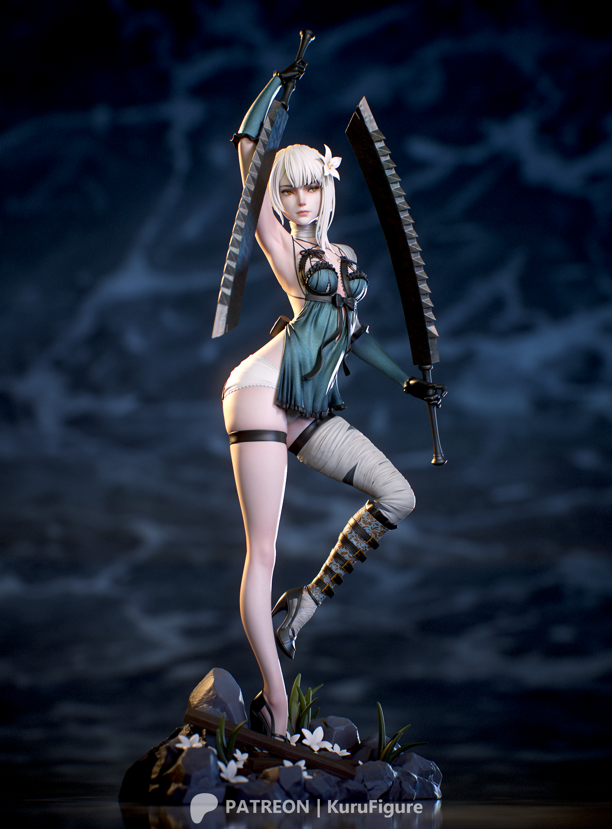 Kaine Style NieR Replicant Unpainted Resin Garage Kit (1/6-1/12)