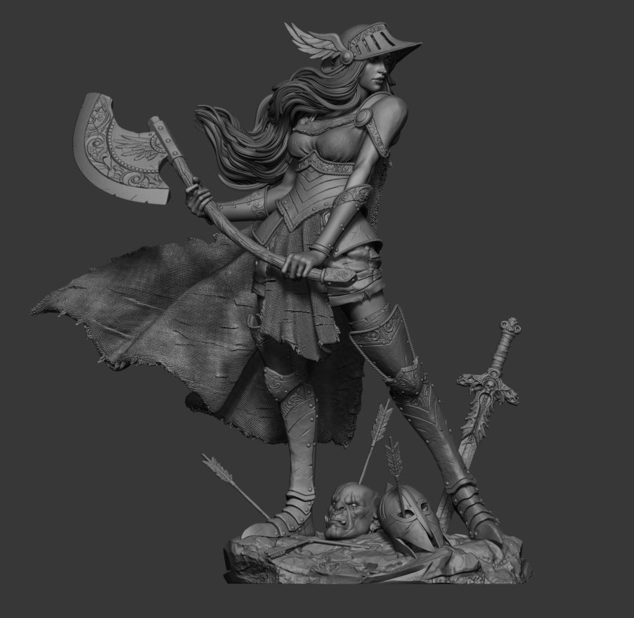 Valkyrie Malenia Style Elden Ring Unpainted Resin Garage Model Kit (1/6-1/12)