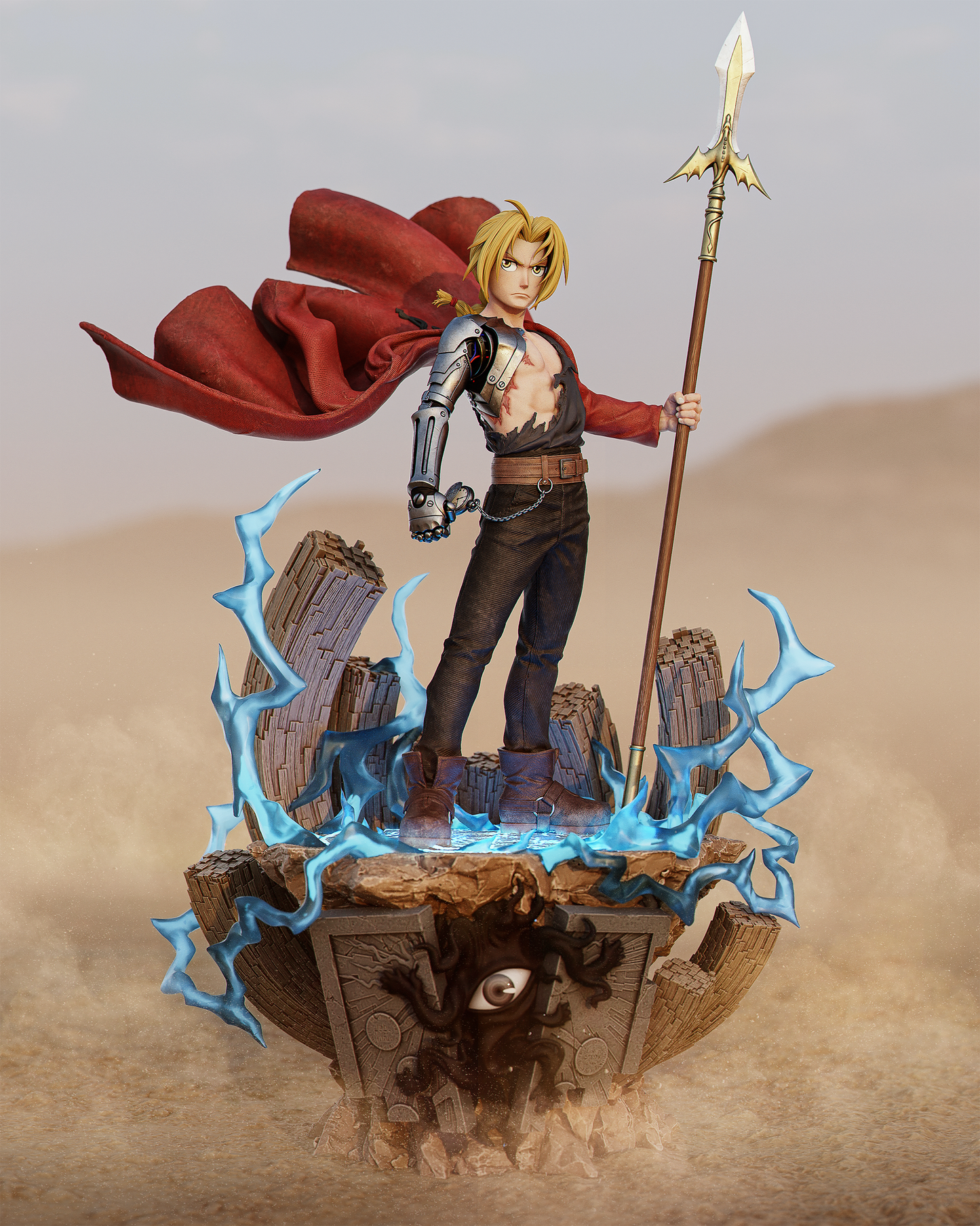 Edward Elric Style Fullmetal Alchemist Unpainted Resin Kit (1/6-1/12)