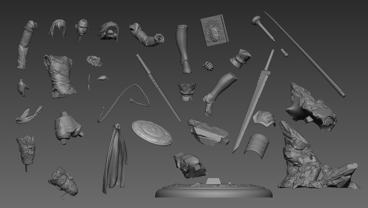 Brother Nier Style NieR Replicant Unpainted Resin Kit (1/6-1/12)
