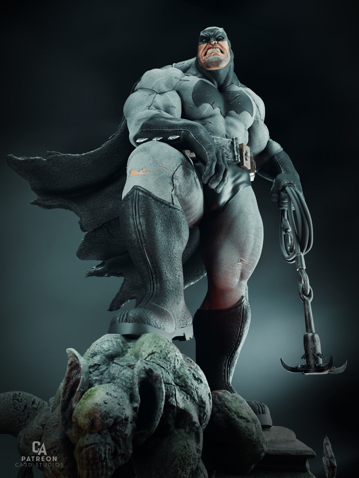 Monsterous Batman Style Dark Knight Resin Kit – Unpainted 3D Printed Model Kit