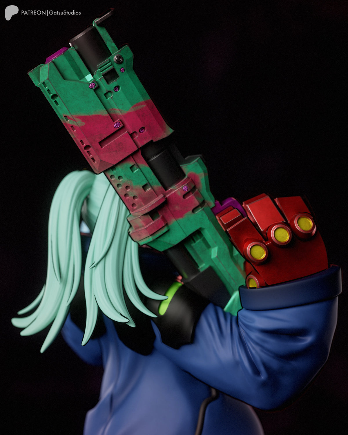 Bubblegum Rebecca Style Cyberpunk Edgerunners Unpainted Resin Kit (1/6-1/12)