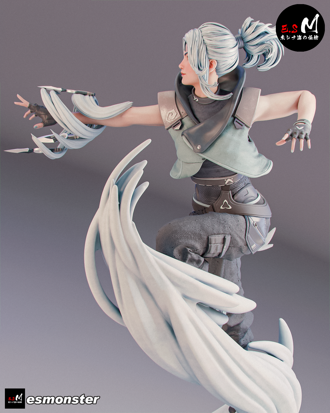 Jett Style Valorant Unpainted Resin Garage Model Kit (1/6-1/12)