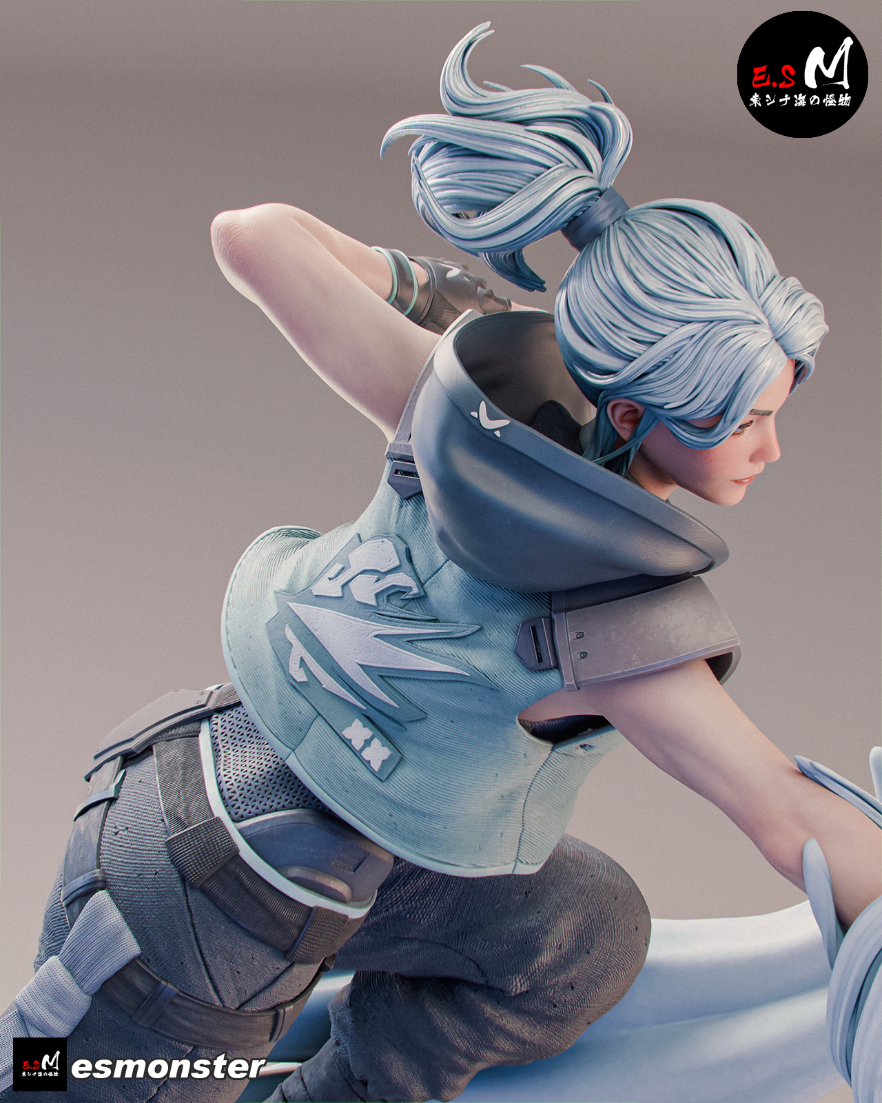 Jett Style Valorant Unpainted Resin Garage Model Kit (1/6-1/12)